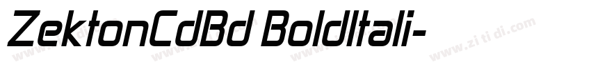 ZektonCdBd BoldItali字体转换